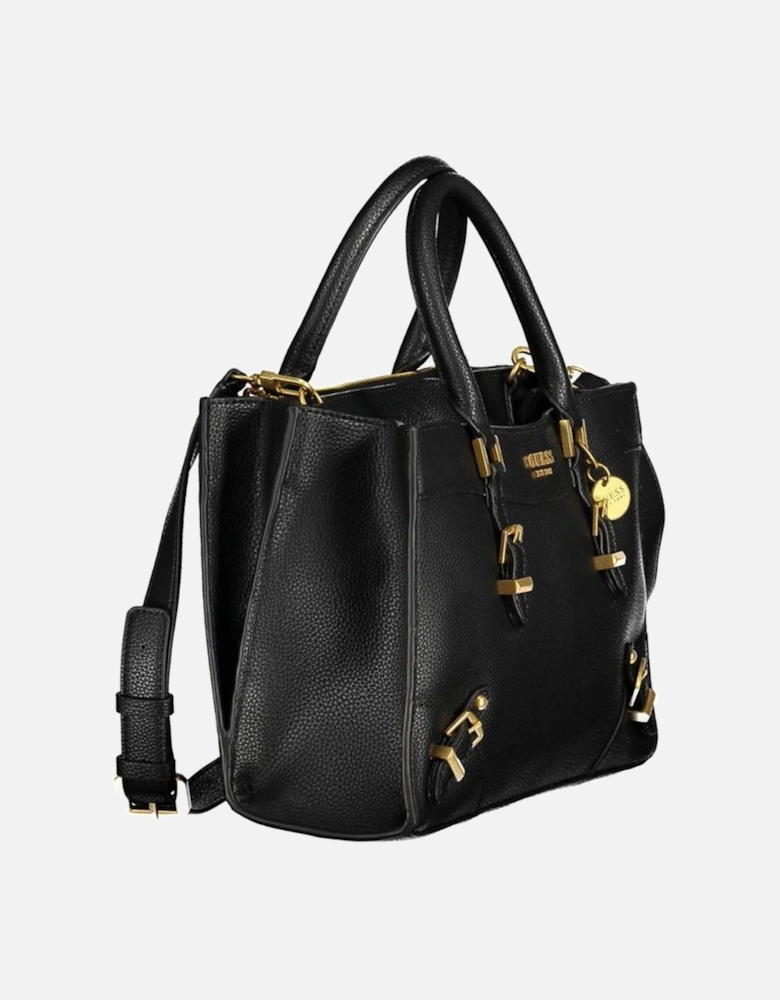 Handbag with Adjustable Strap and Multiple Compartments Women - Black