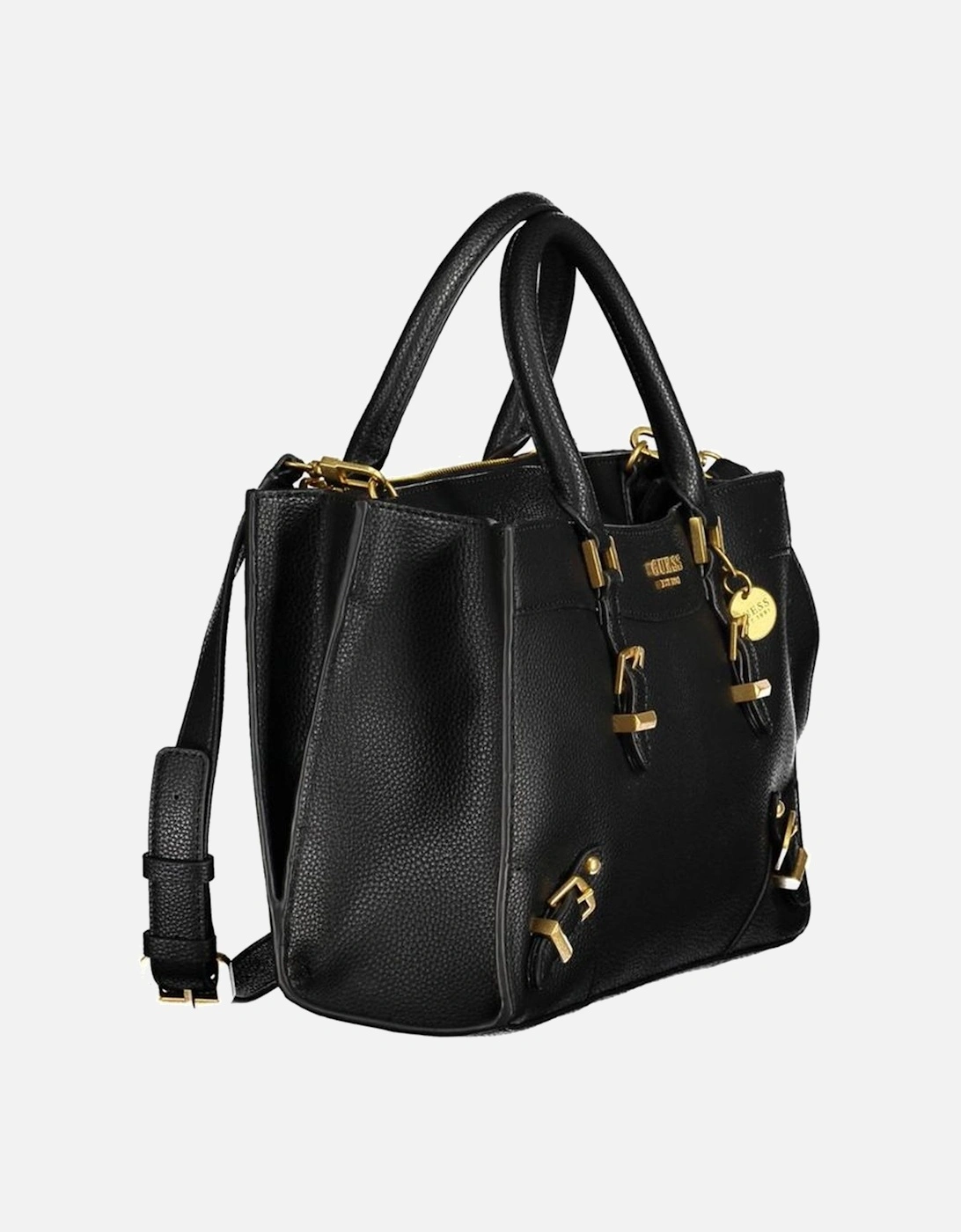 Handbag with Adjustable Strap and Multiple Compartments Women - Black