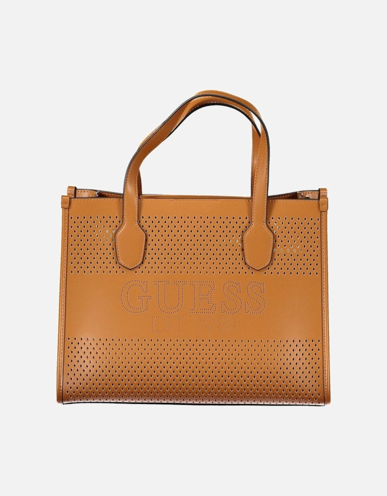 Convertible Tote Bag with Pochette and Logo Women - Brown Handbags