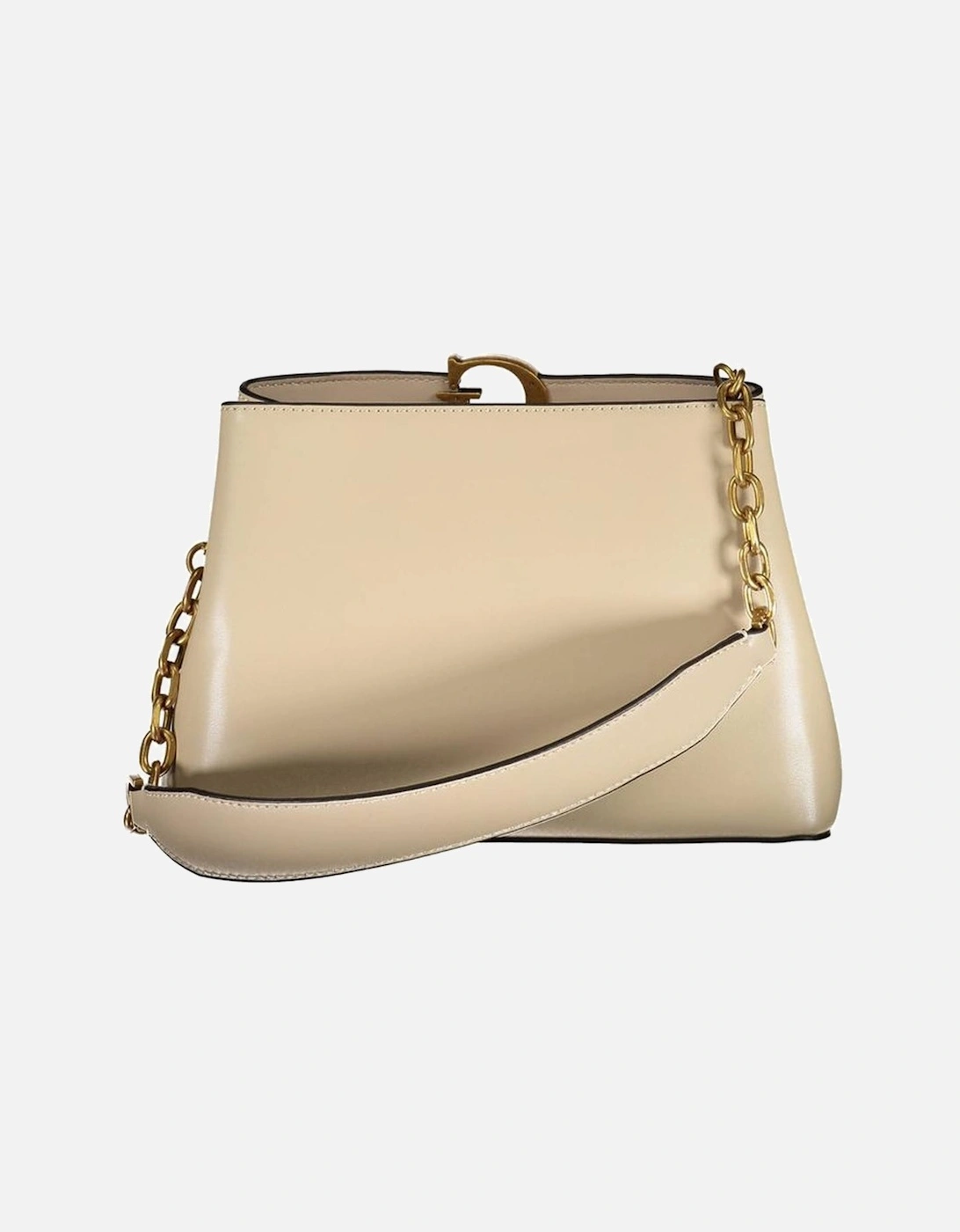 Chain Shoulder Bag with Multiple Compartments Women - Beige Handbags