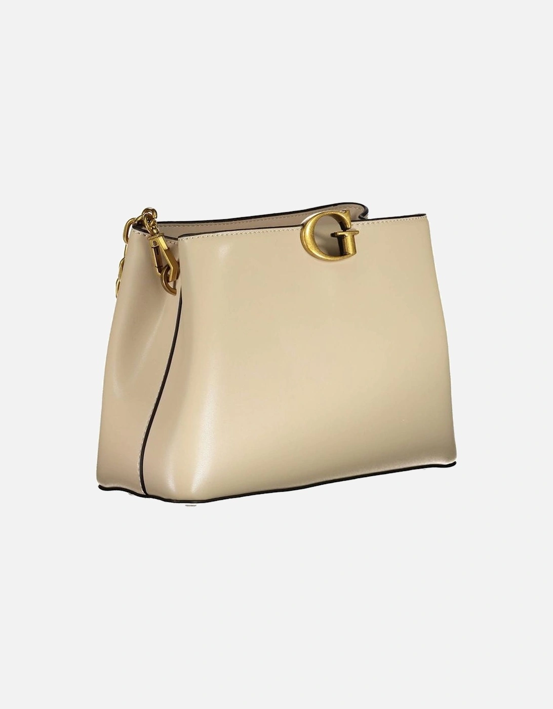 Chain Shoulder Bag with Multiple Compartments Women - Beige Handbags
