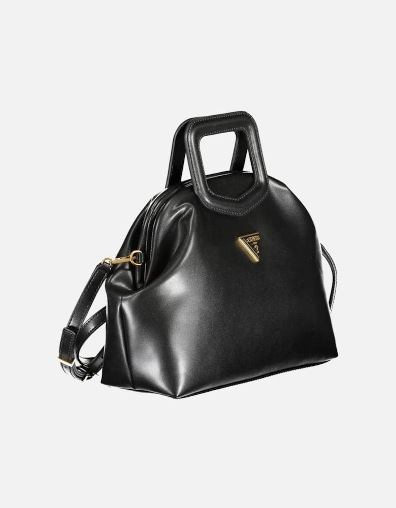Adjustable Shoulder Strap Bag with External Pocket Women - Black