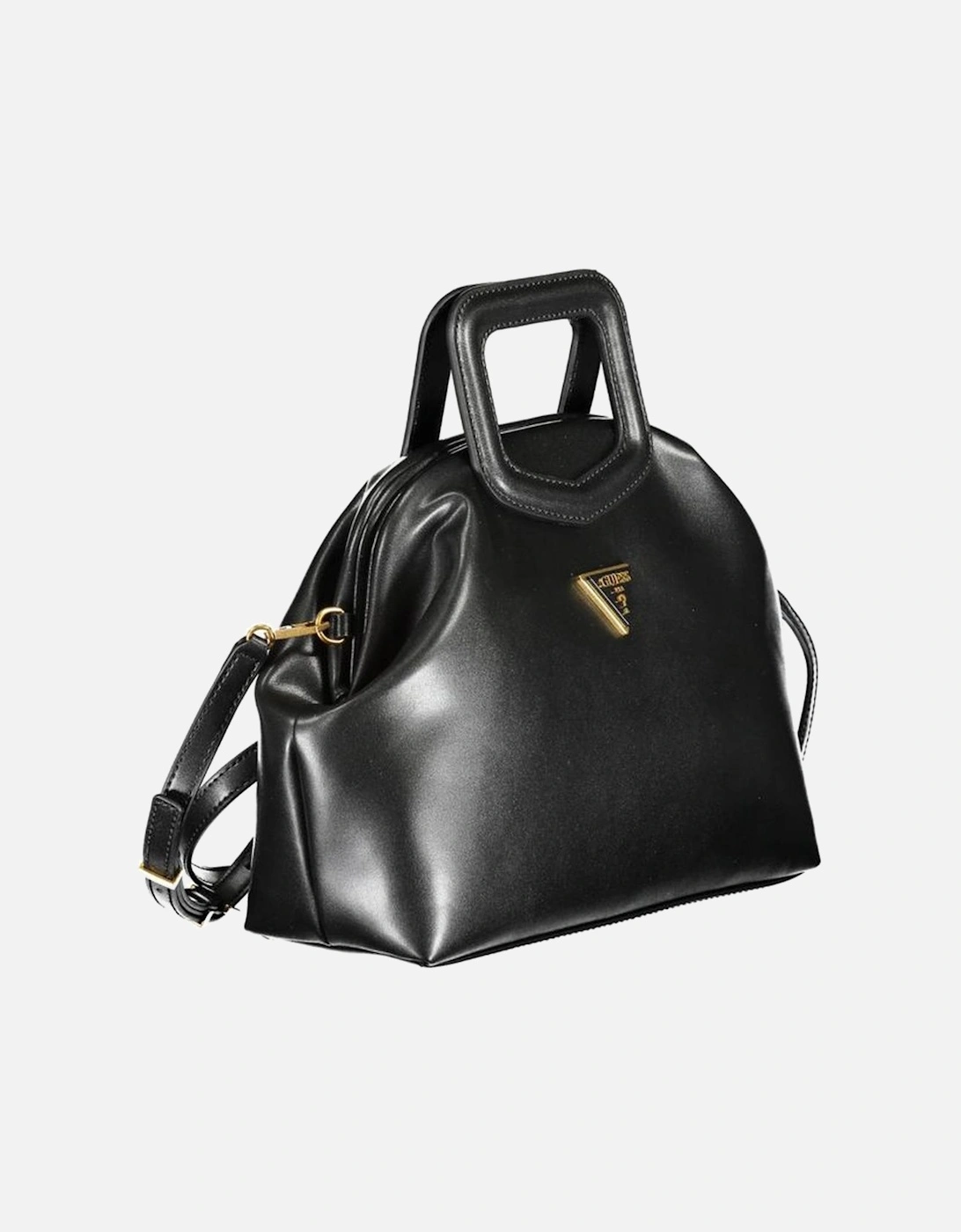 Adjustable Shoulder Strap Bag with External Pocket Women - Black