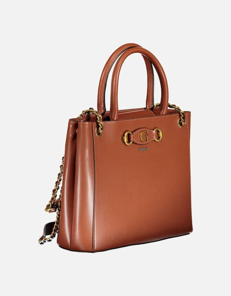 Chain Shoulder Handle Bag with Multiple Compartments Women - Brown