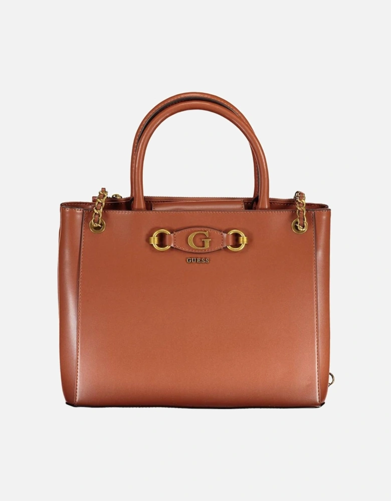 Chain Shoulder Handle Bag with Multiple Compartments Women - Brown
