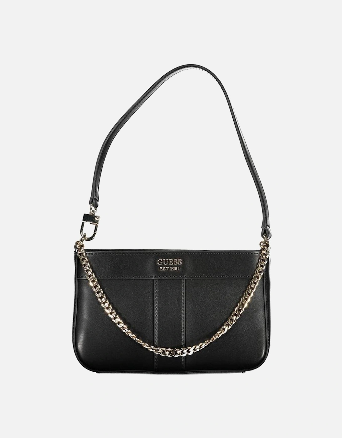 Removable Shoulder Bag with Chain Handle Women - Black Handbags, 4 of 3