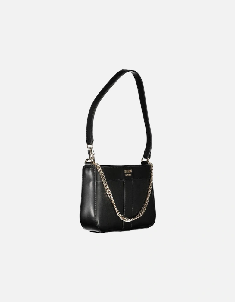 Removable Shoulder Bag with Chain Handle Women - Black Handbags