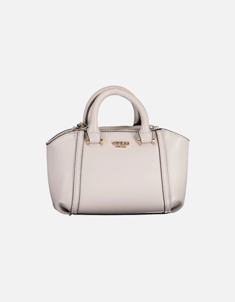 Leather Tote Bag with Shoulder Strap Women - Gray Handbags