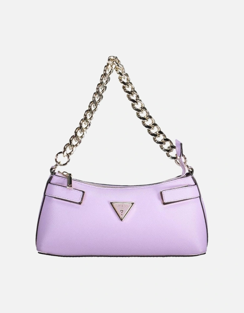 Zip Closure Shoulder Bag with Removable Straps Women - Purple Handbags