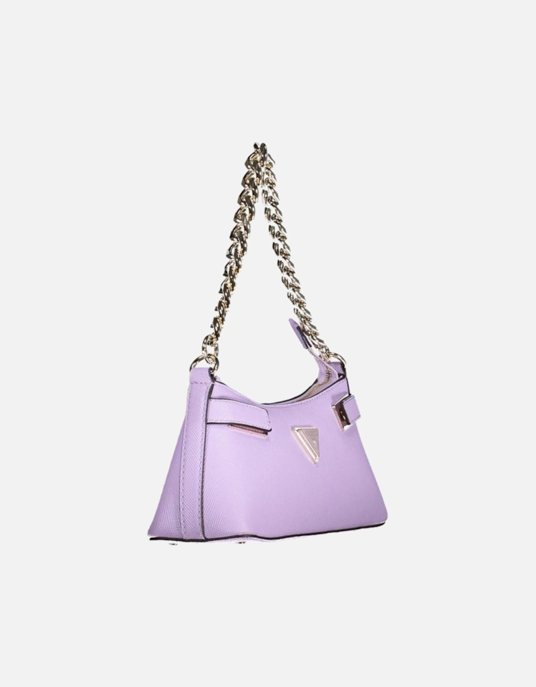 Zip Closure Shoulder Bag with Removable Straps Women - Purple Handbags