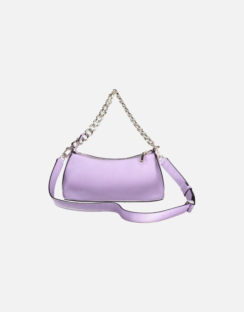 Zip Closure Shoulder Bag with Removable Straps Women - Purple Handbags