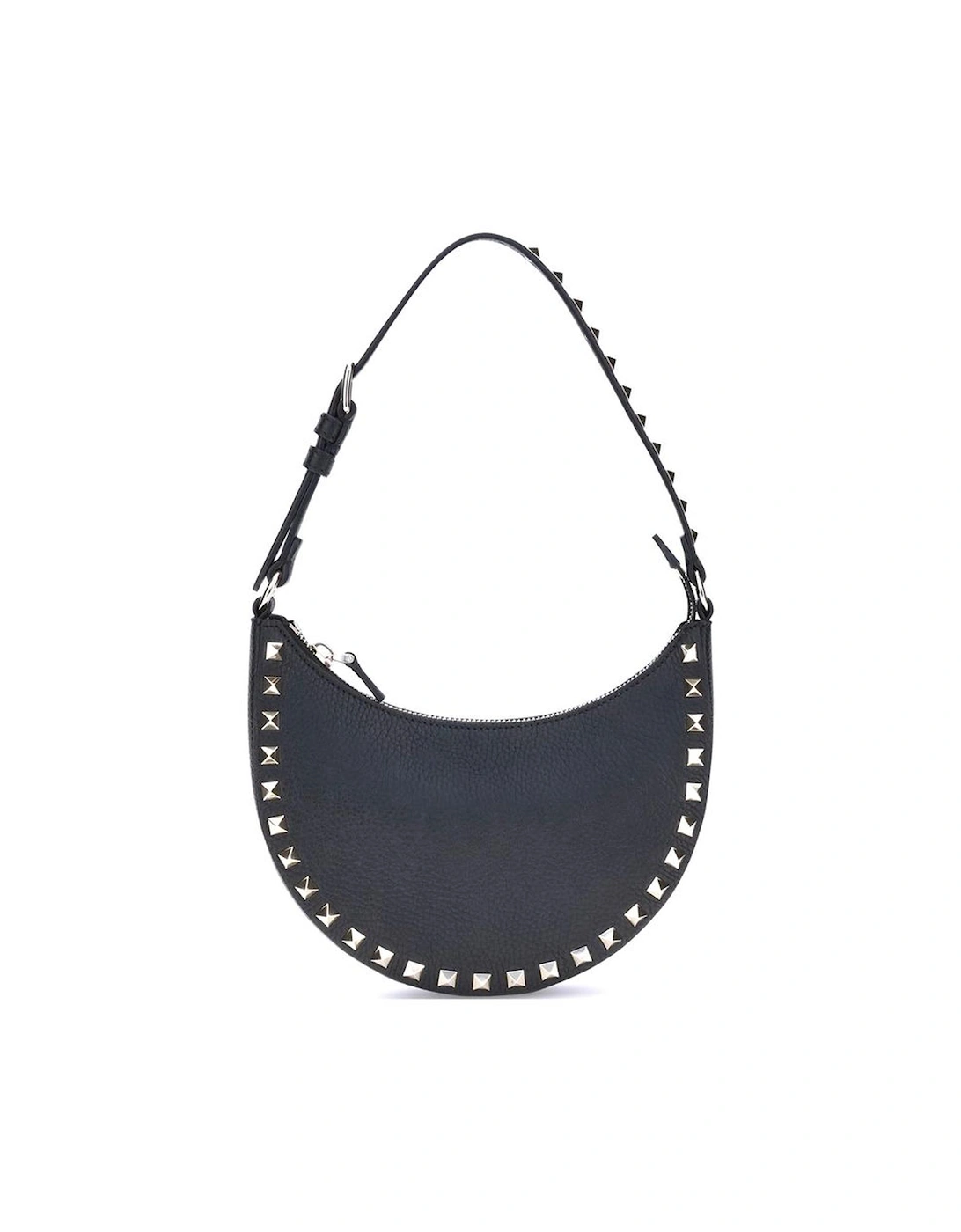 Rockstud Mini Shoulder Bag with Platinum-Tone Studs Women - Black, 5 of 4