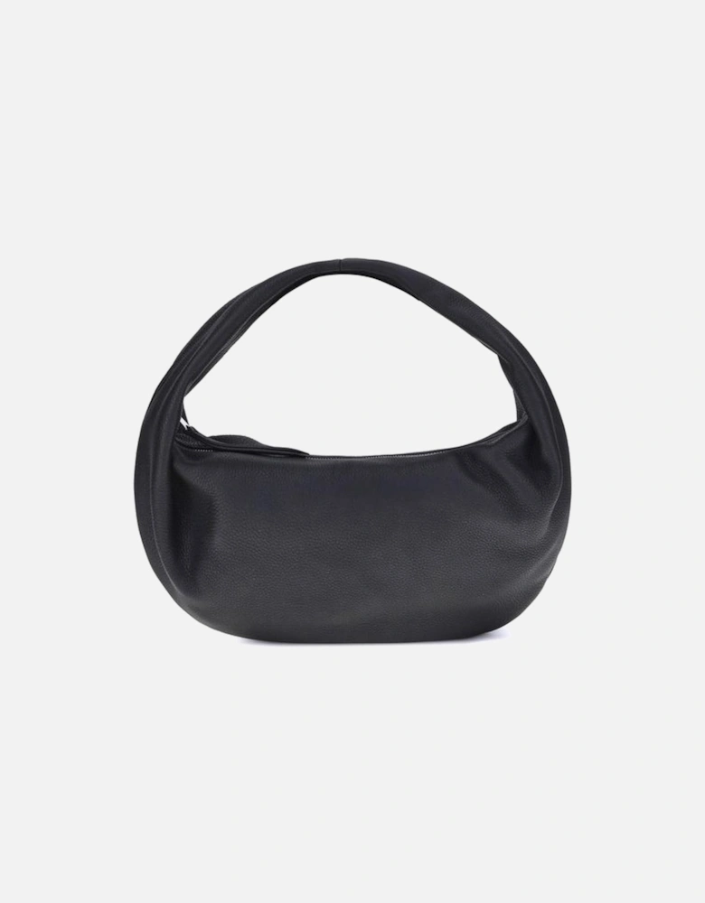 Olivia Calf Leather Hobo Shoulder Bag Women - Black