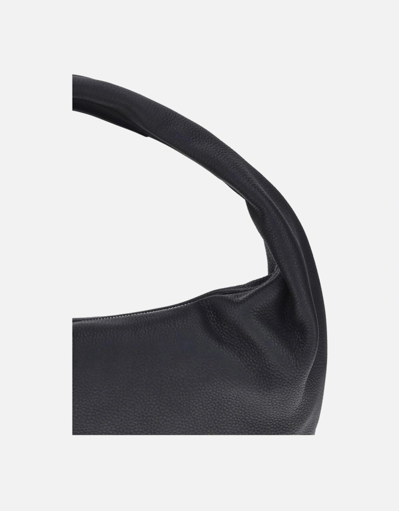Olivia Calf Leather Hobo Shoulder Bag Women - Black