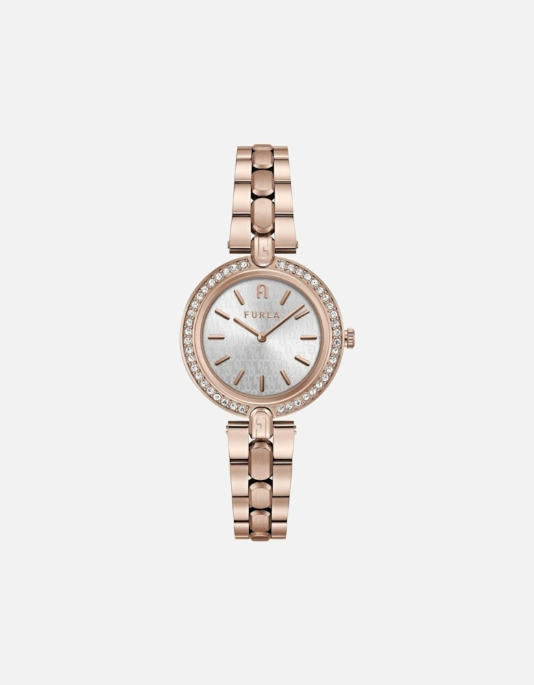 Rose Gold Crystal Accent Watch Women - Multicolor Watches