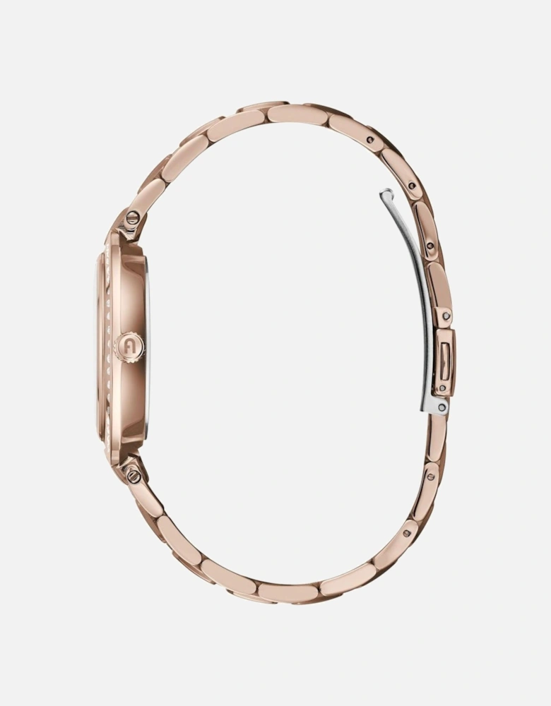Rose Gold Crystal Accent Watch Women - Multicolor Watches