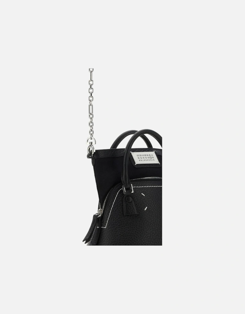 Calfskin 5AC Handbag with Chain Strap Women - Black Shoulder Bags