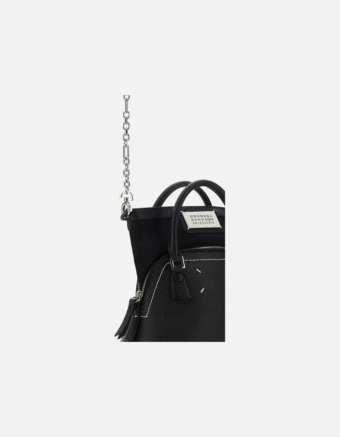 Calfskin 5AC Handbag with Chain Strap Women - Black Shoulder Bags