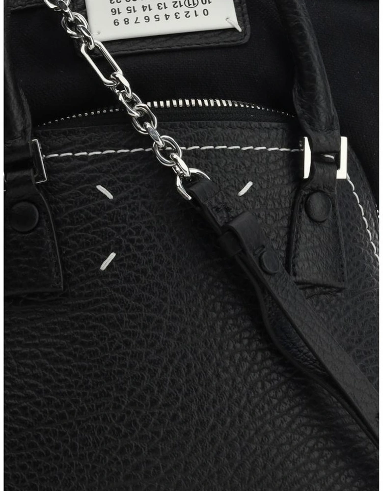 Calfskin 5AC Handbag with Chain Strap Women - Black Shoulder Bags