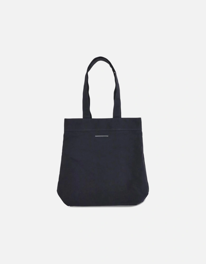 Cotton Tote Bag with Logo Patch Women - Black Shoulder Bags