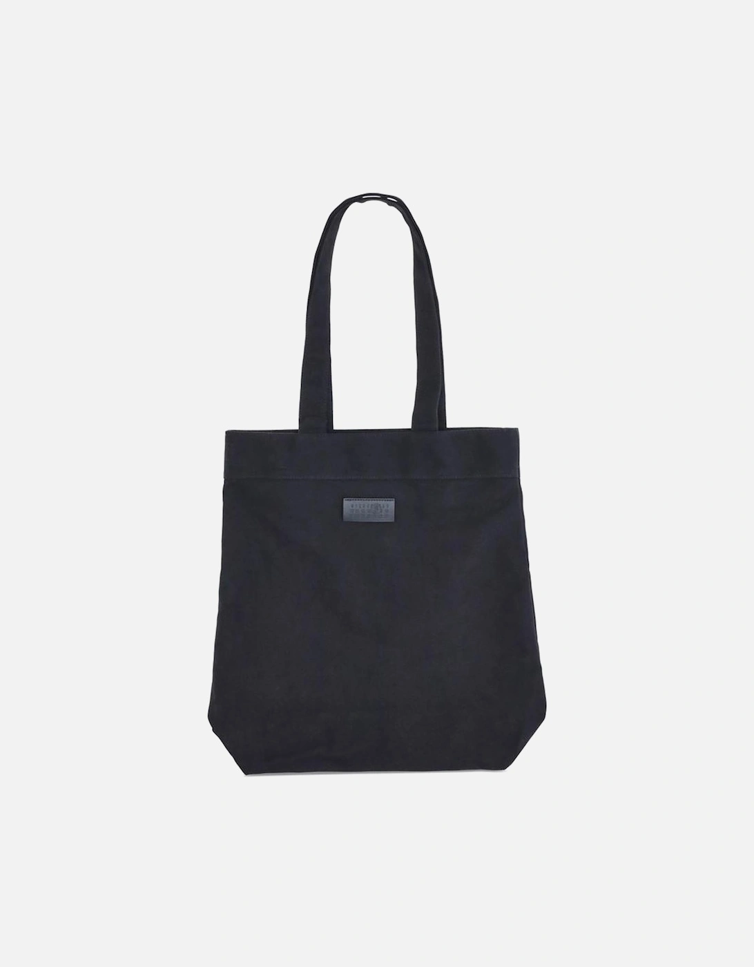 Cotton Tote Bag with Logo Patch Women - Black Shoulder Bags, 4 of 3