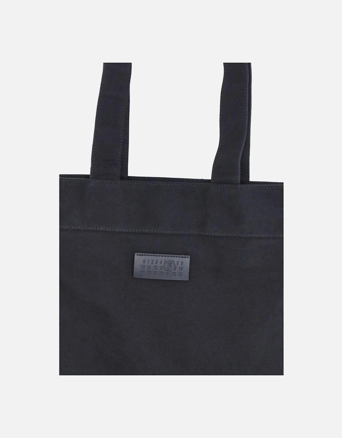 Cotton Tote Bag with Logo Patch Women - Black Shoulder Bags