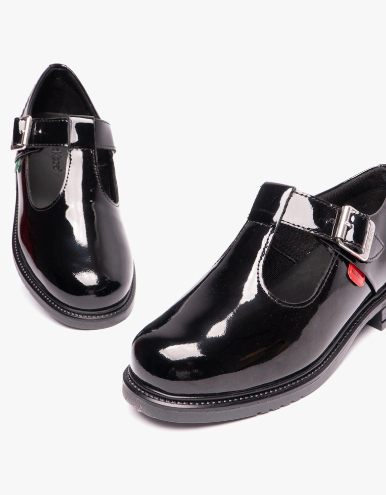LACH T-BAR PATL JF Girls School Shoes Black
