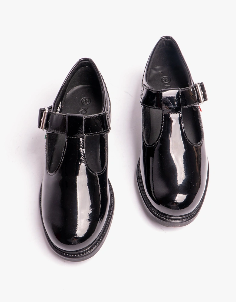 LACH T-BAR PATL JF Girls School Shoes Black
