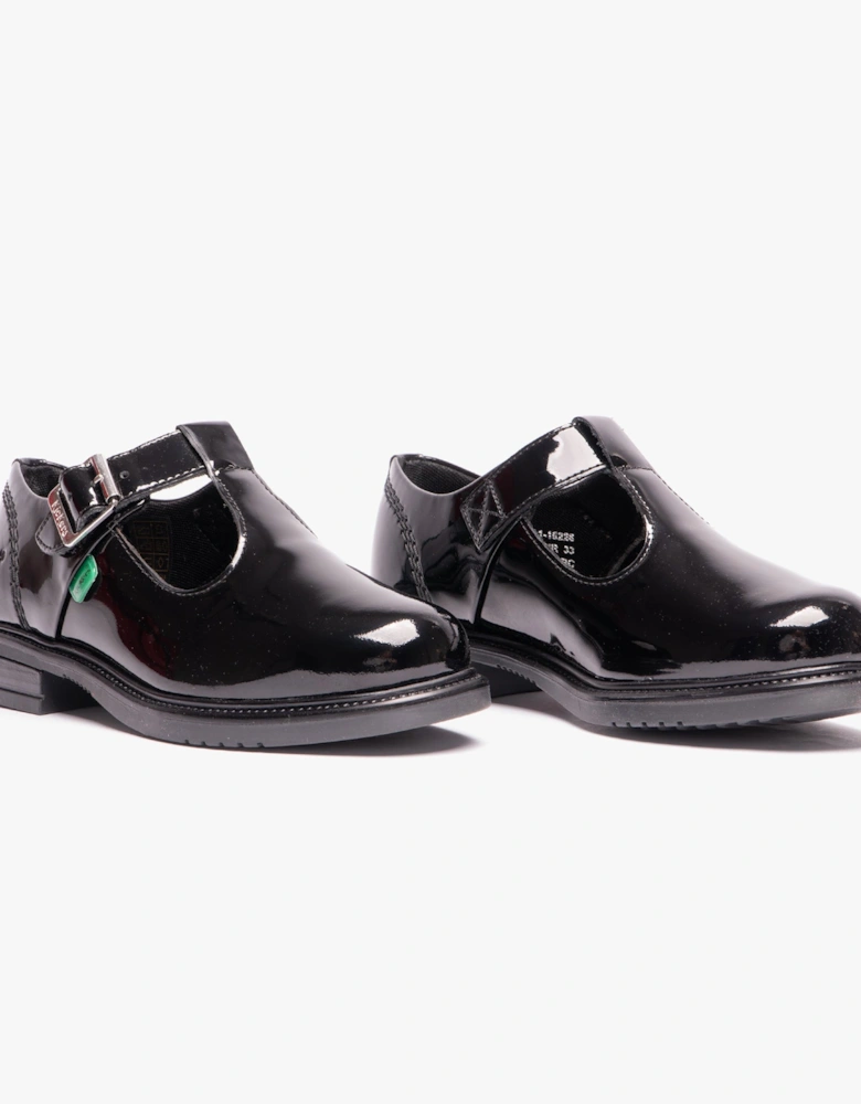 LACH T-BAR PATL JF Girls School Shoes Black