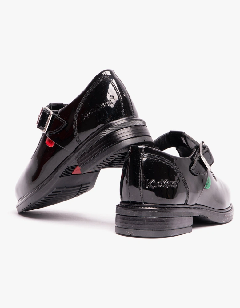 LACH T-BAR PATL JF Girls School Shoes Black