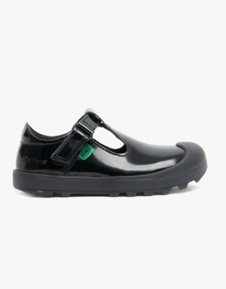 116226 PLUNK MJ Girls School Shoes Black Patent