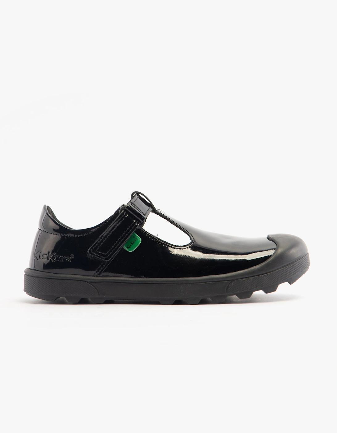 Kickers Girl's Kickers 116227 PLUNK MJ Girls School Shoes Black Patent