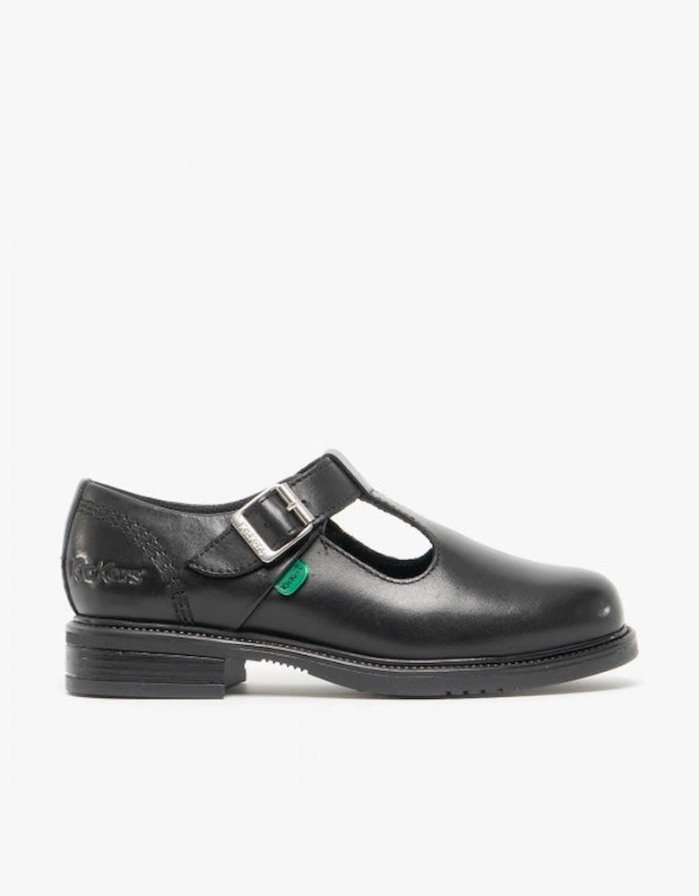 114824 LACH Girls School Shoes Black