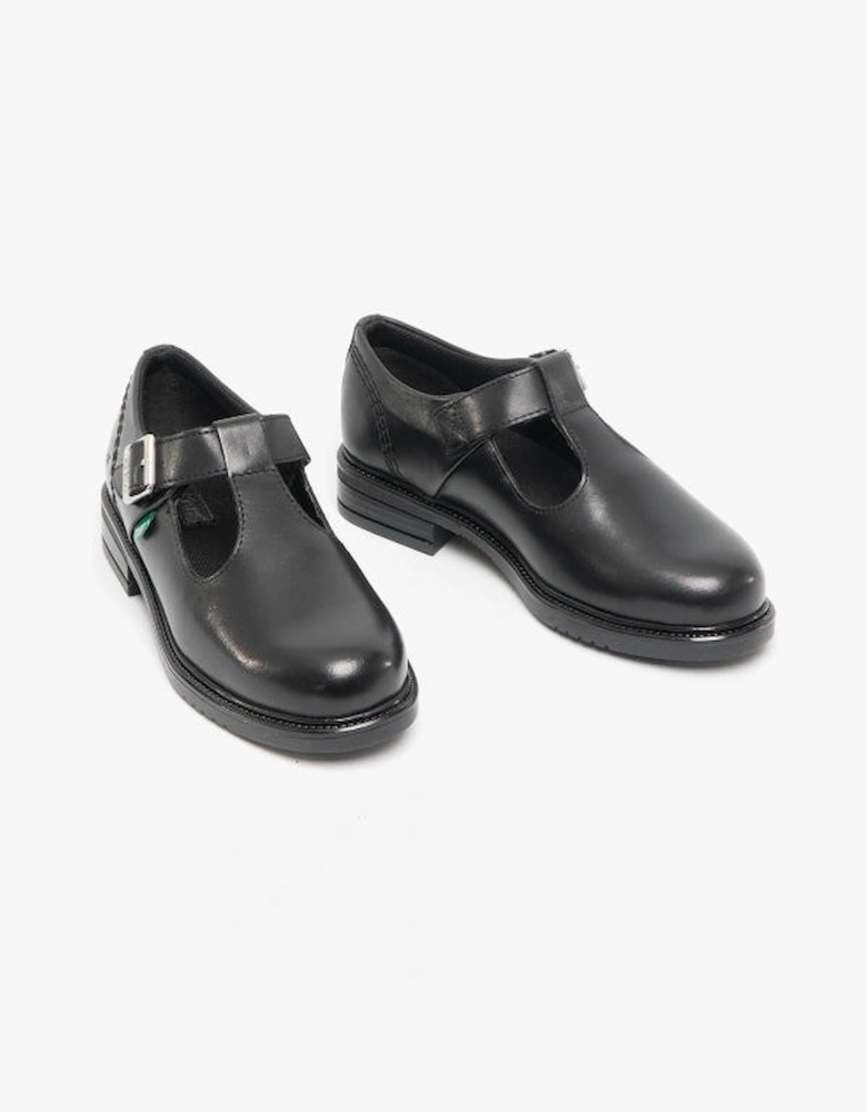 114824 LACH Girls School Shoes Black