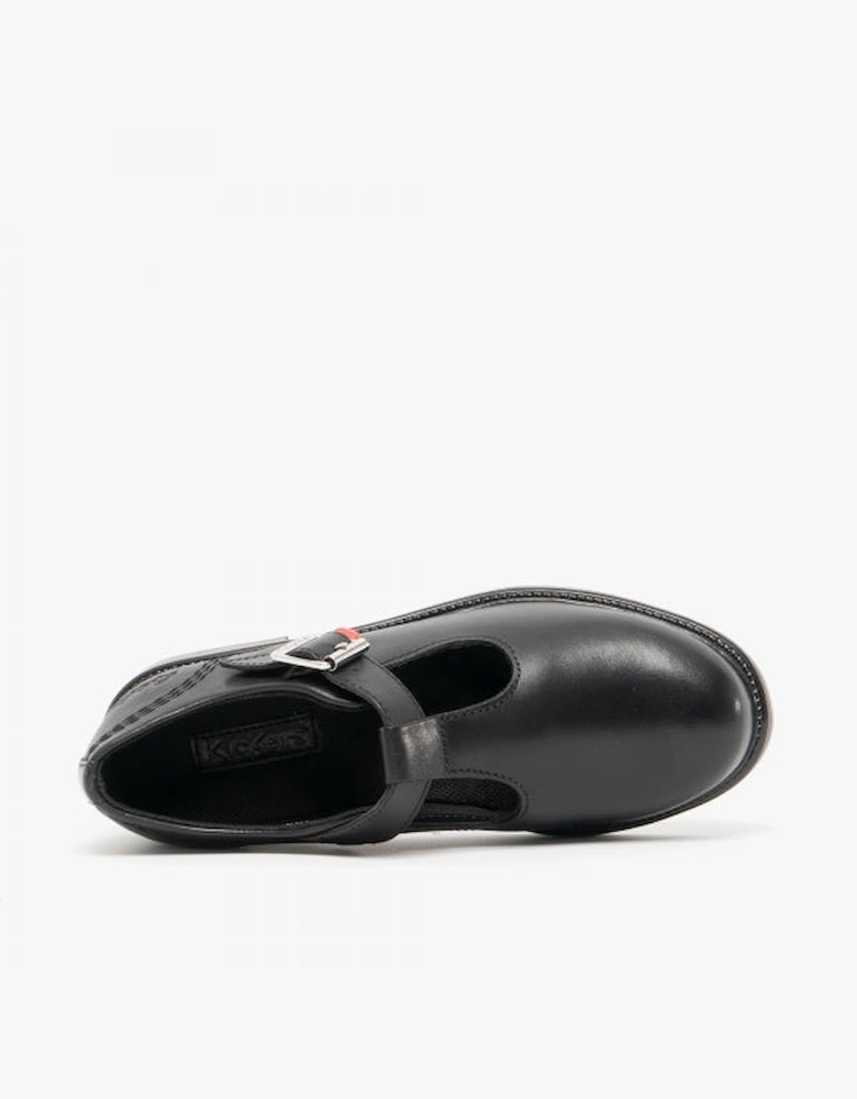 114824 LACH Girls School Shoes Black