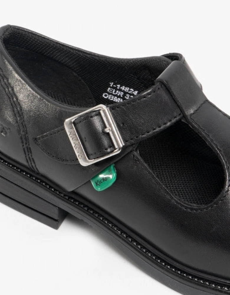 114824 LACH Girls School Shoes Black