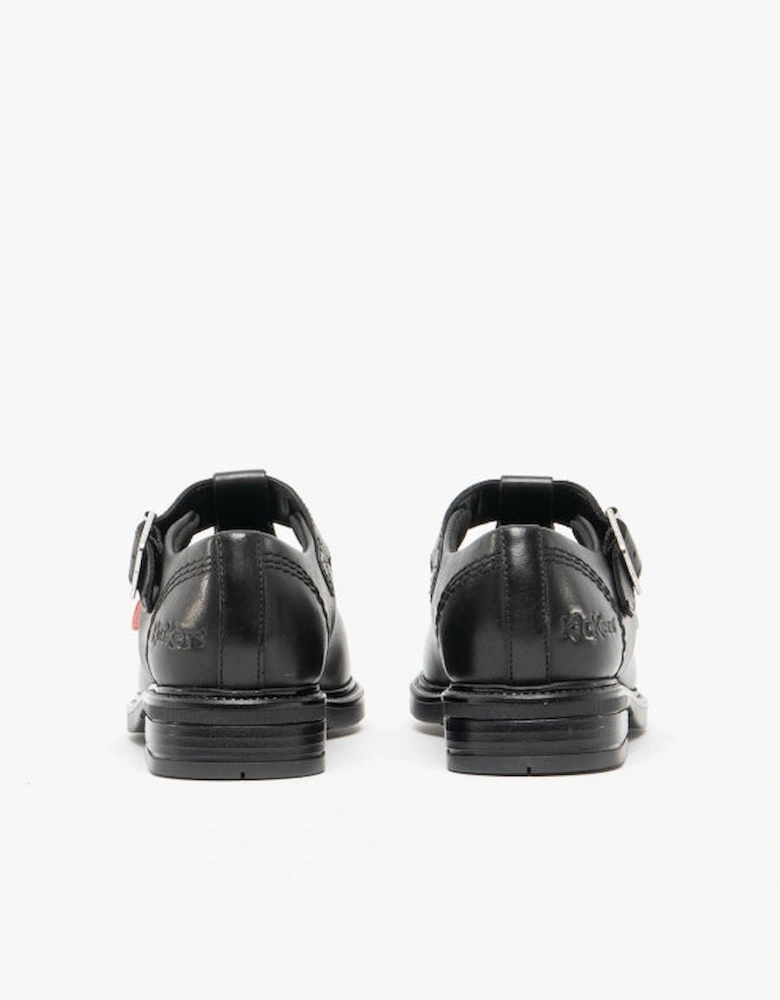 114824 LACH Girls School Shoes Black
