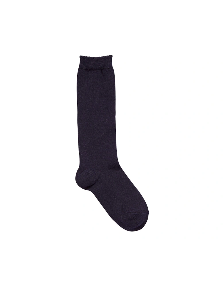 5 Pack Girls Knee High Socks - Navy