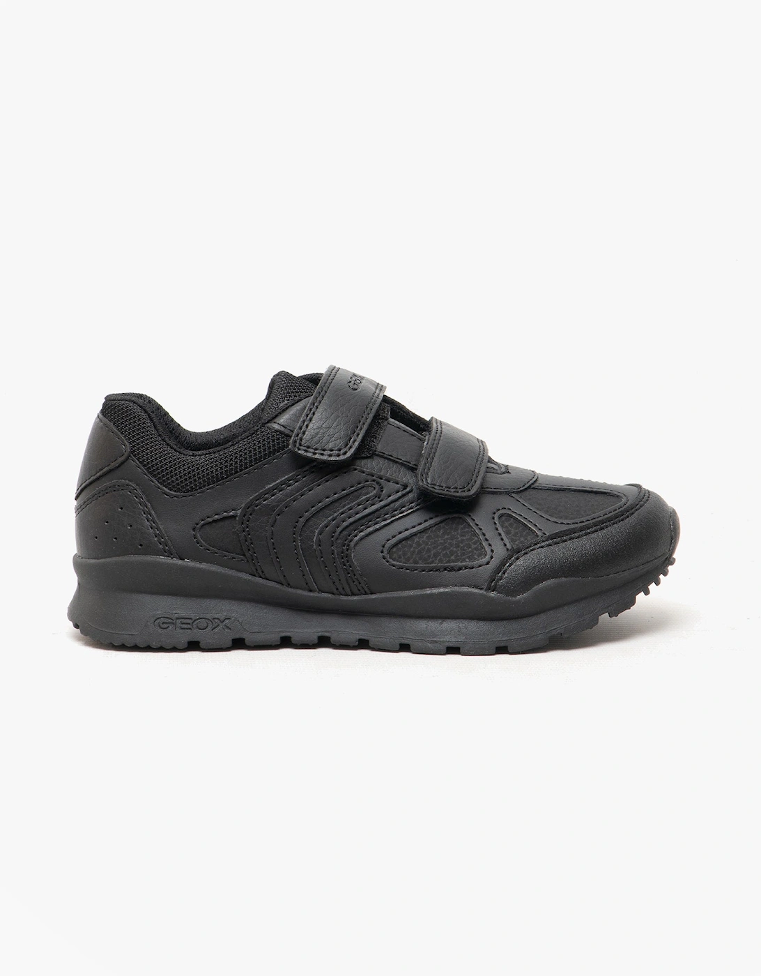 PAVEL B Boys Touch Fasten School Trainers Black, 6 of 5