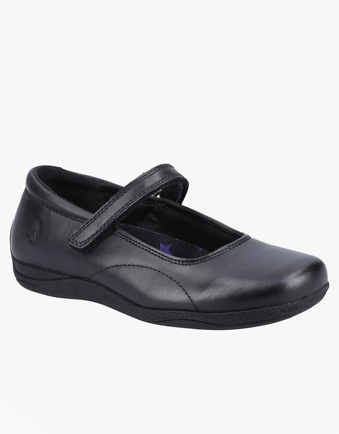 ARIA Girls Leather School Shoes Black, 5 of 4