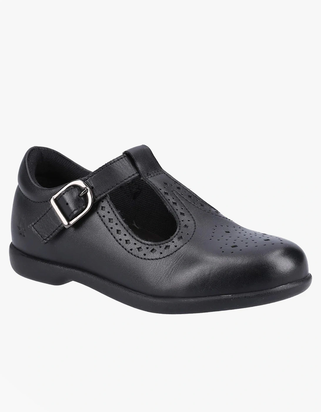 BRITNEY Girls Leather School Shoes Black, 7 of 6