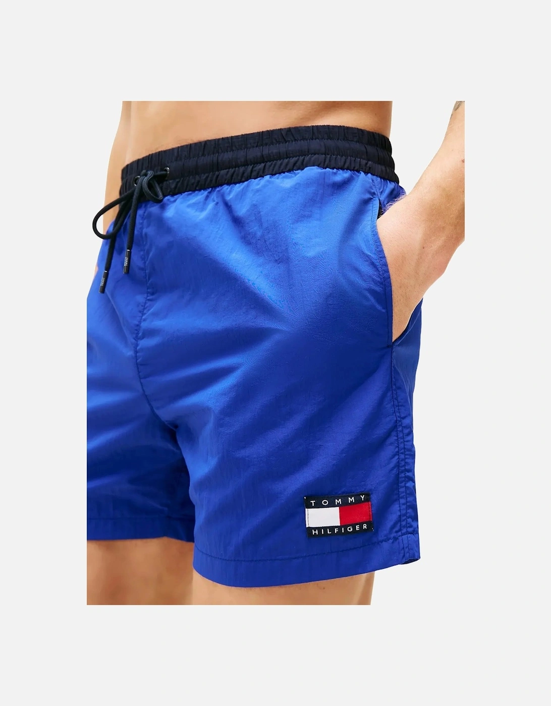 Heritage Mid Length Swim Shorts, Wedge Blue