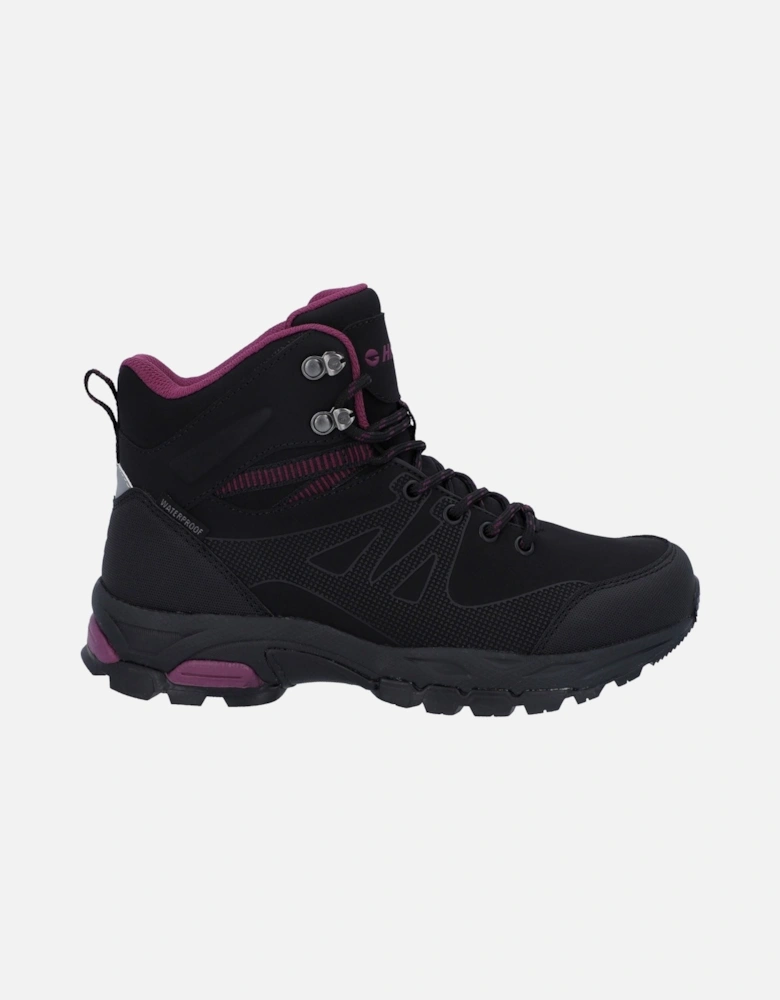Jackdaw Mid WP Polyester Women's Black/Burgundy Hiking Boots