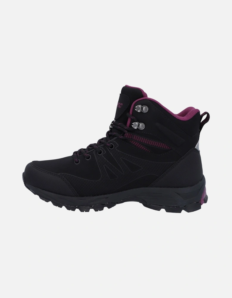 Jackdaw Mid WP Polyester Women's Black/Burgundy Hiking Boots