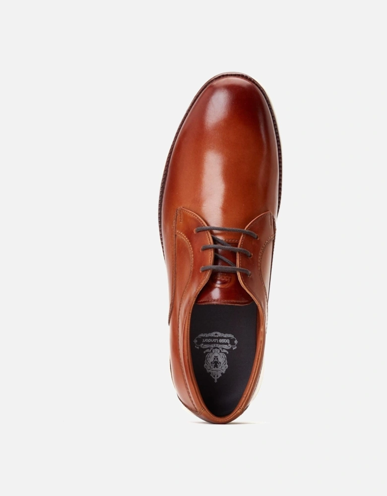 London Wing Leather Men's Burnt Tan Derby Shoes