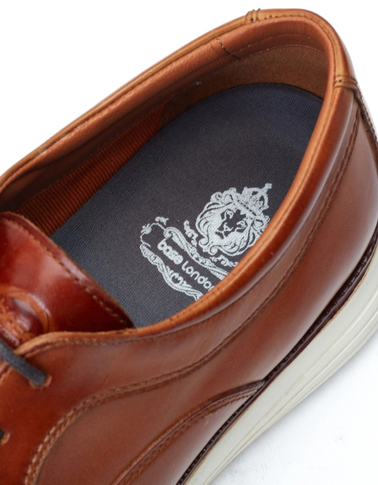 London Wing Leather Men's Burnt Tan Derby Shoes