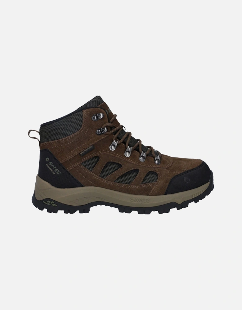 Bandera Expedition Mid Wide Leather Men's Smokey Brown/Khaki Hiking Boots