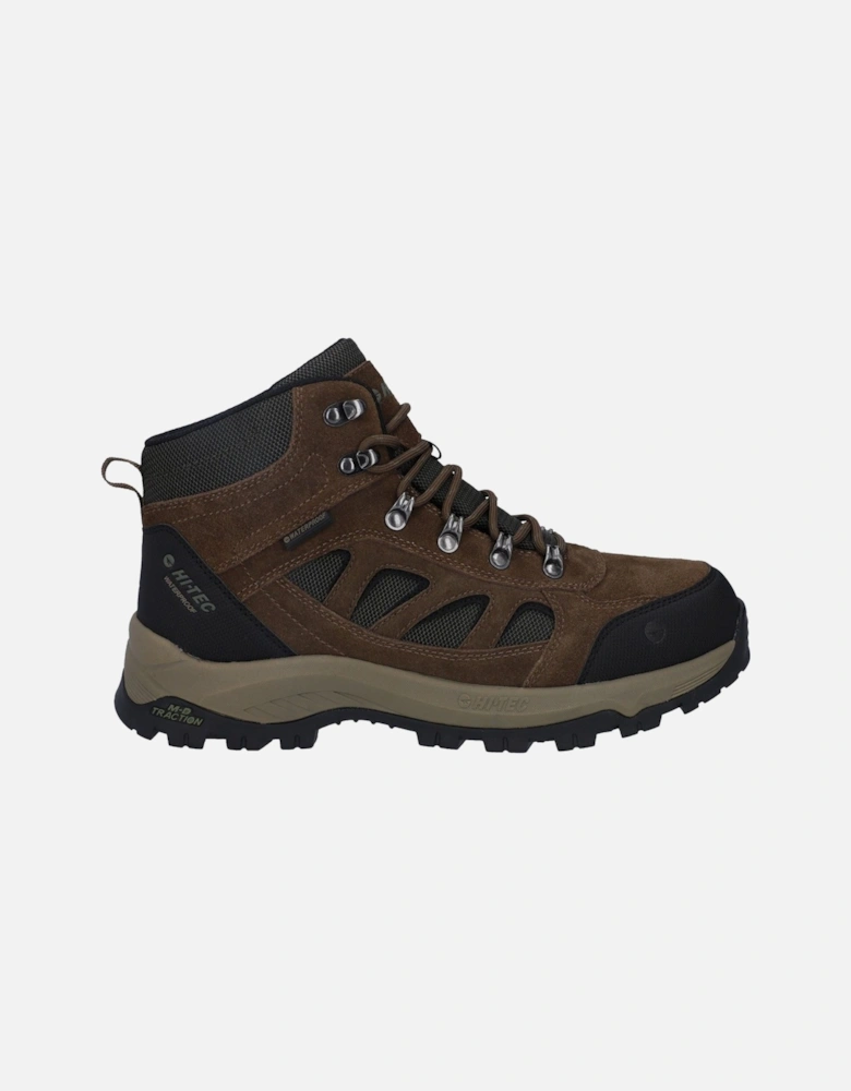 Bandera Expedition Mid Wide Leather Men's Smokey Brown/Khaki Hiking Boots