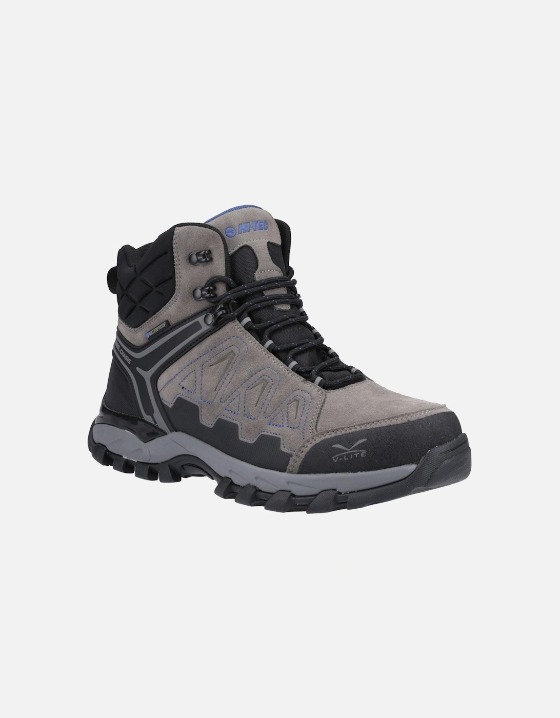 V-Lite Explorer WP Cow Suede Leather Men's Charcoal/Grey/Dark Blue Hiking Boots, 10 of 9