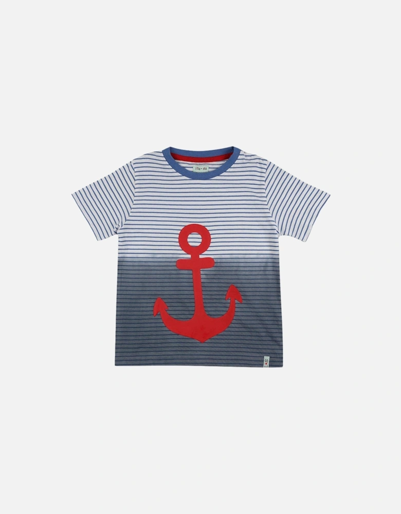 Boys Multicoloured Anchor Print T-Shirt - Multi